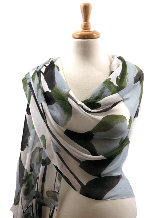 Screen Print Scarf - Gardenia