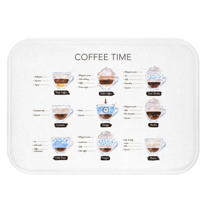 Coffee Time Drinks Bath Mat Home Accents
