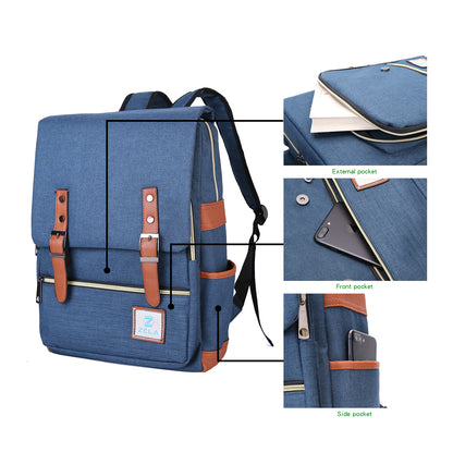 Business Slim Backpack - Blue