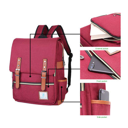 Business Slim Backpack - Red