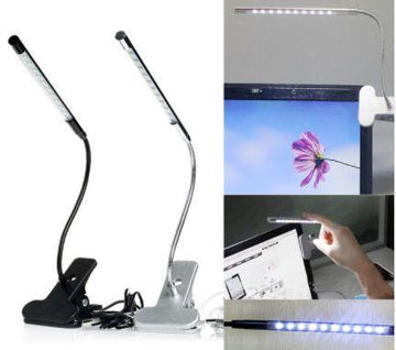 Clip-on 10 LED USB Light Flexible Gooseneck Reading Touch Desk Table Lamp